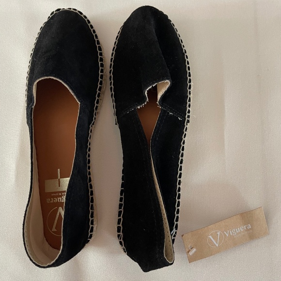 Viguera - Authentic Black Spanish Espadrilles - Size 40. NEW‎ With Tags. - Picture 1 of 9